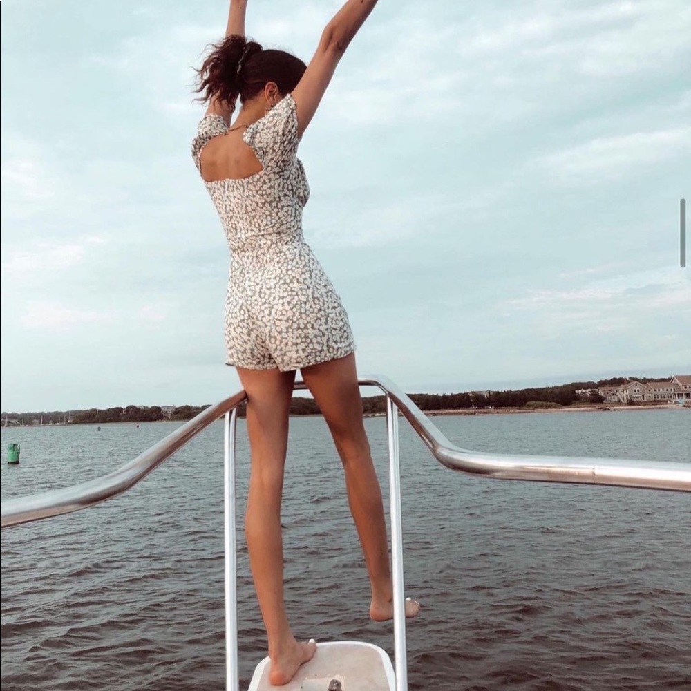 Beginning Boutique Puff Sleeve Romper